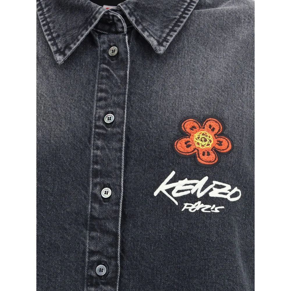 Kenzo x Futura Workwear embroidered japanese Denim Shirt - Shirts