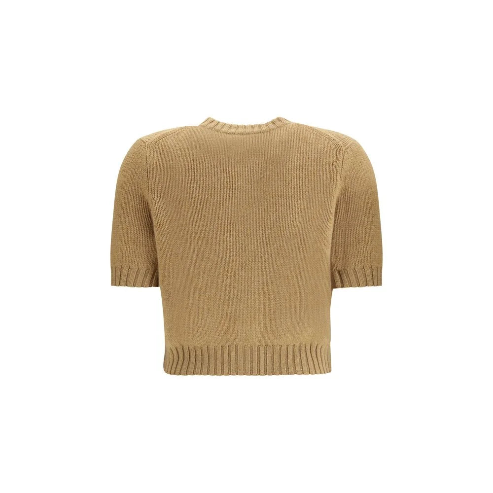 Khaite Beige Cashmere Cardigan - S