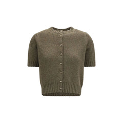 Khaite Bicolor Cashmere Cardigan - M