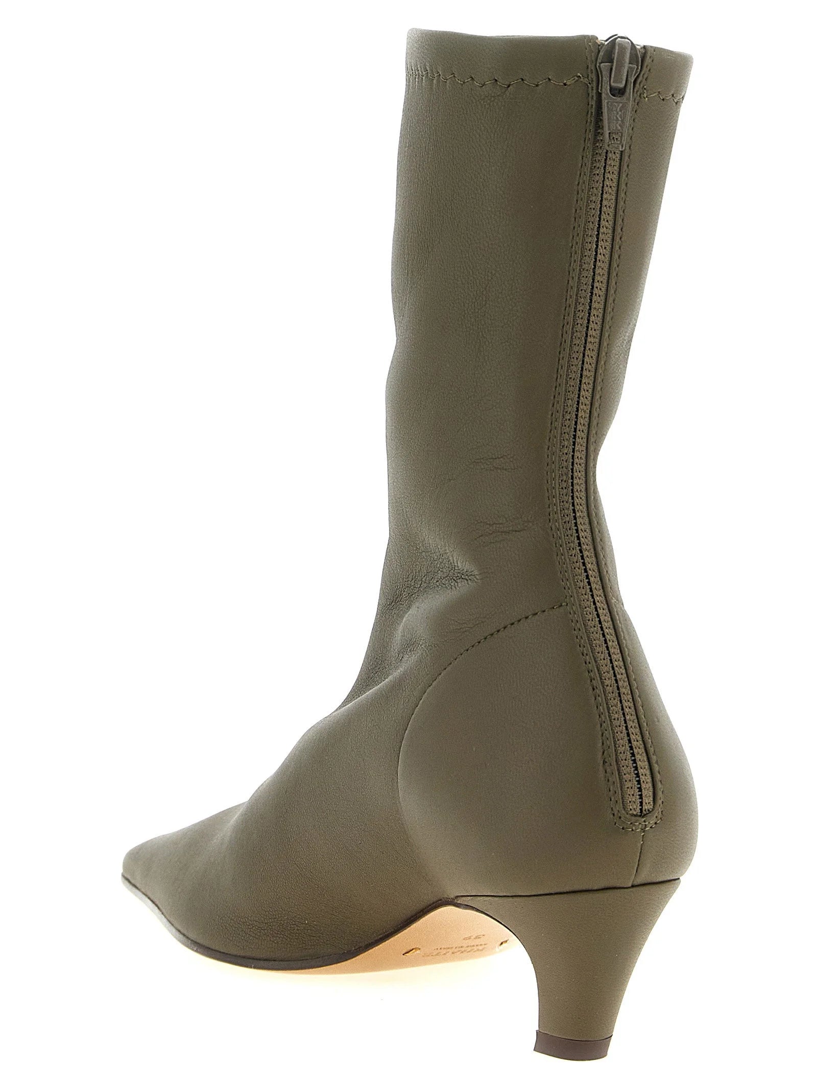 Khaite Bicolor Lambskin Ankle Boots