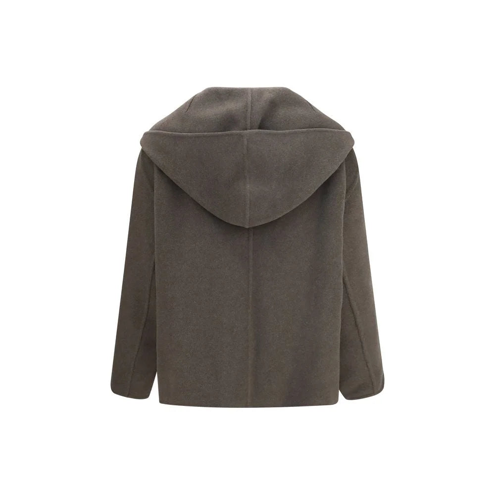 Khaite Bicolor Wool Oves Aries Full-Length Jacket