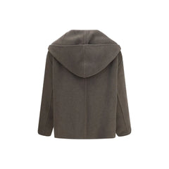 Khaite Bicolor Wool Oves Aries Full-Length Jacket