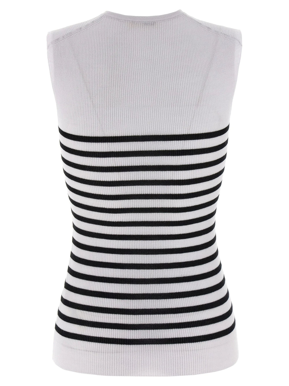 Khaite Bicolor Wool Sleeveles T-Shirt