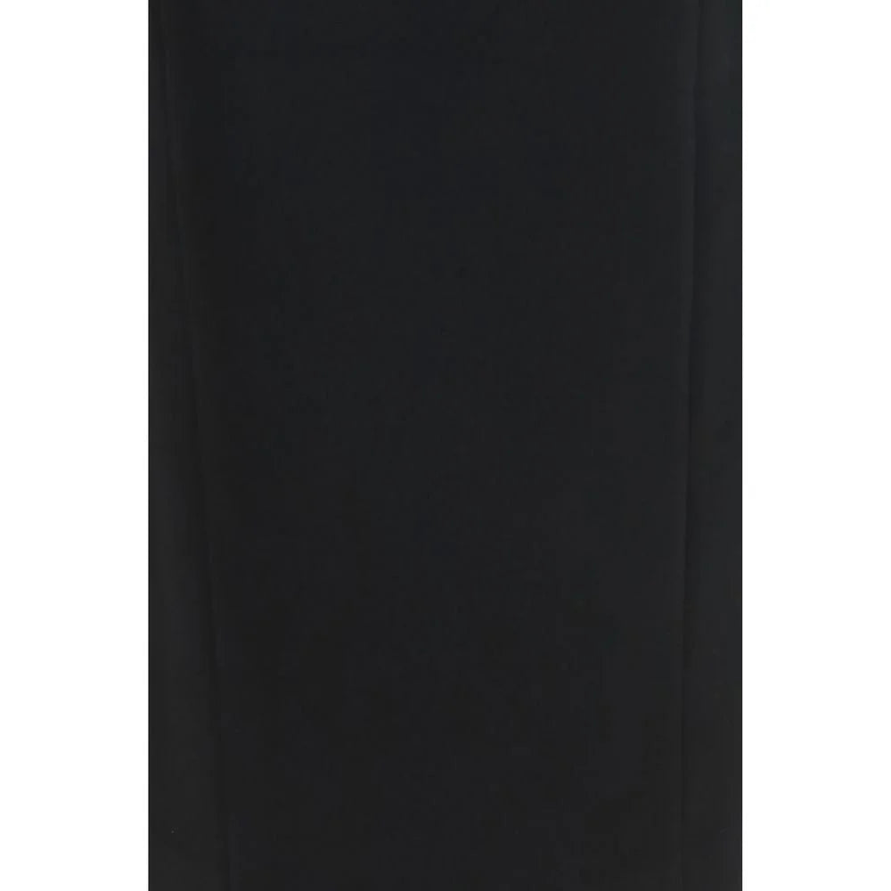 Khaite Black Acetate Long Skirt