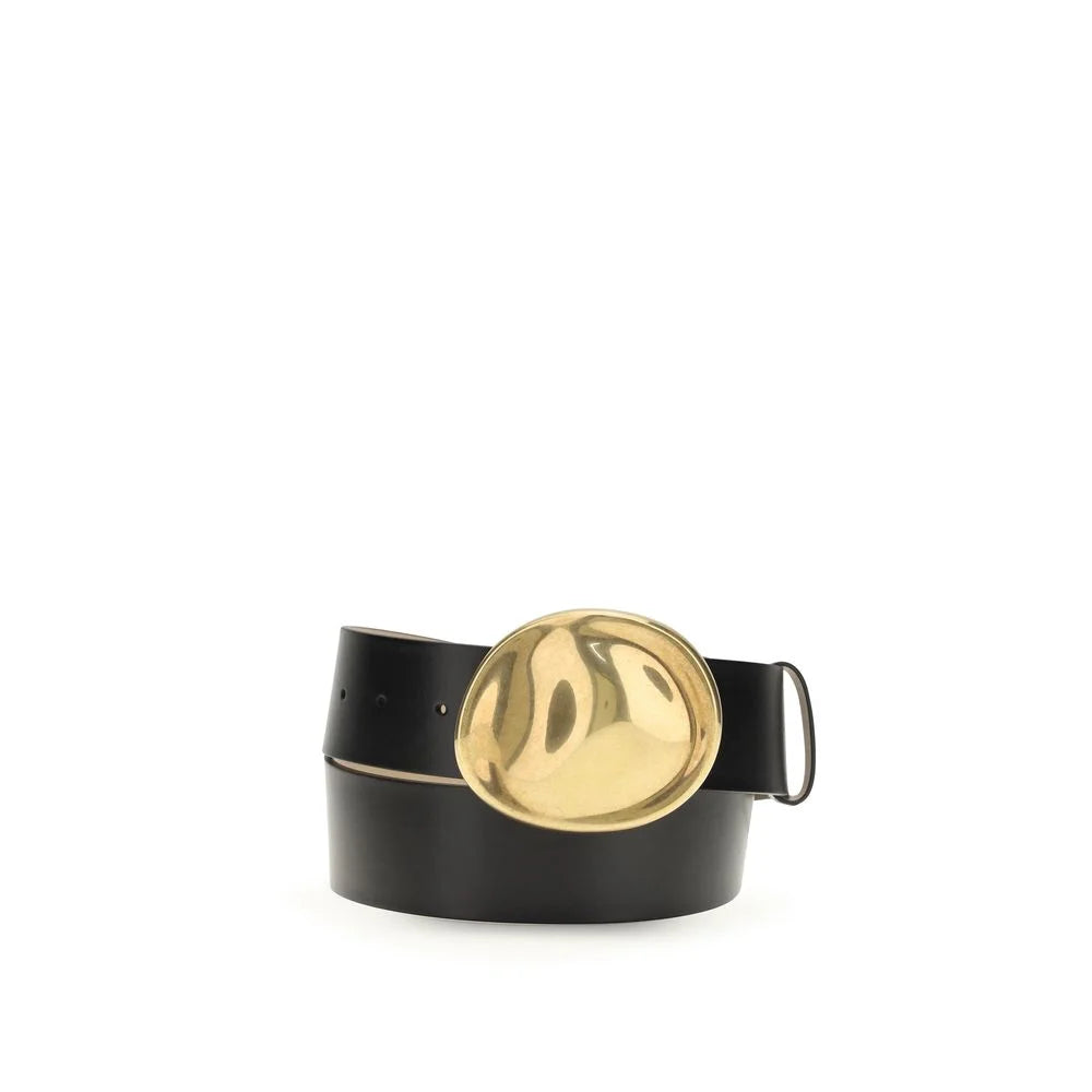 Khaite Black Calf Leather Bos Taurus Belt - 85 cm / 34 Inches
