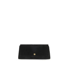 Khaite Black Calf Leather Bos Taurus Clutch Bag