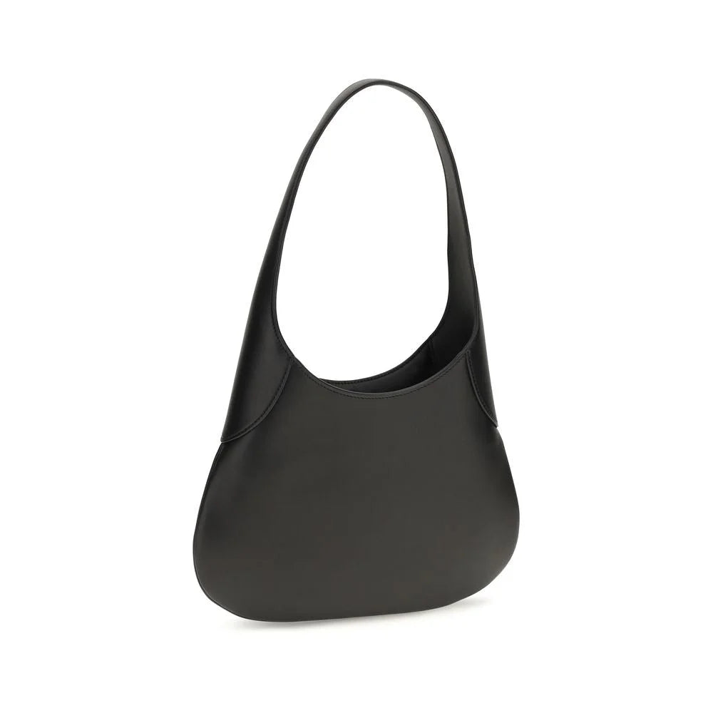 Khaite Black Calf Leather Bos Taurus Handbag