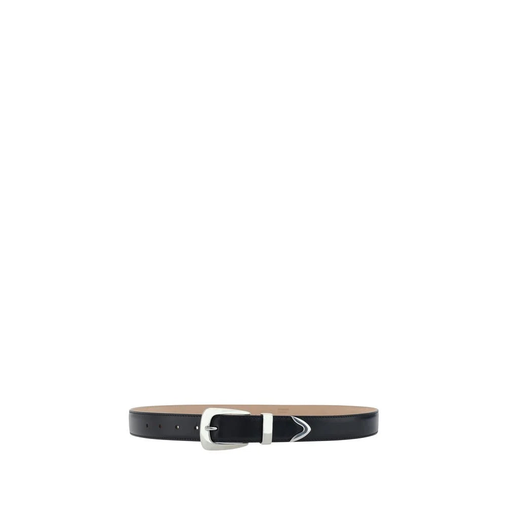 Khaite Black Calf Leather Bos Taurus Regular Belt - 85 cm / 34 Inches