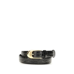 Khaite Black Calf Leather Bos Taurus Regular Belt
