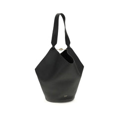 Khaite Black Calf Leather Bos Taurus Shoulder Bag