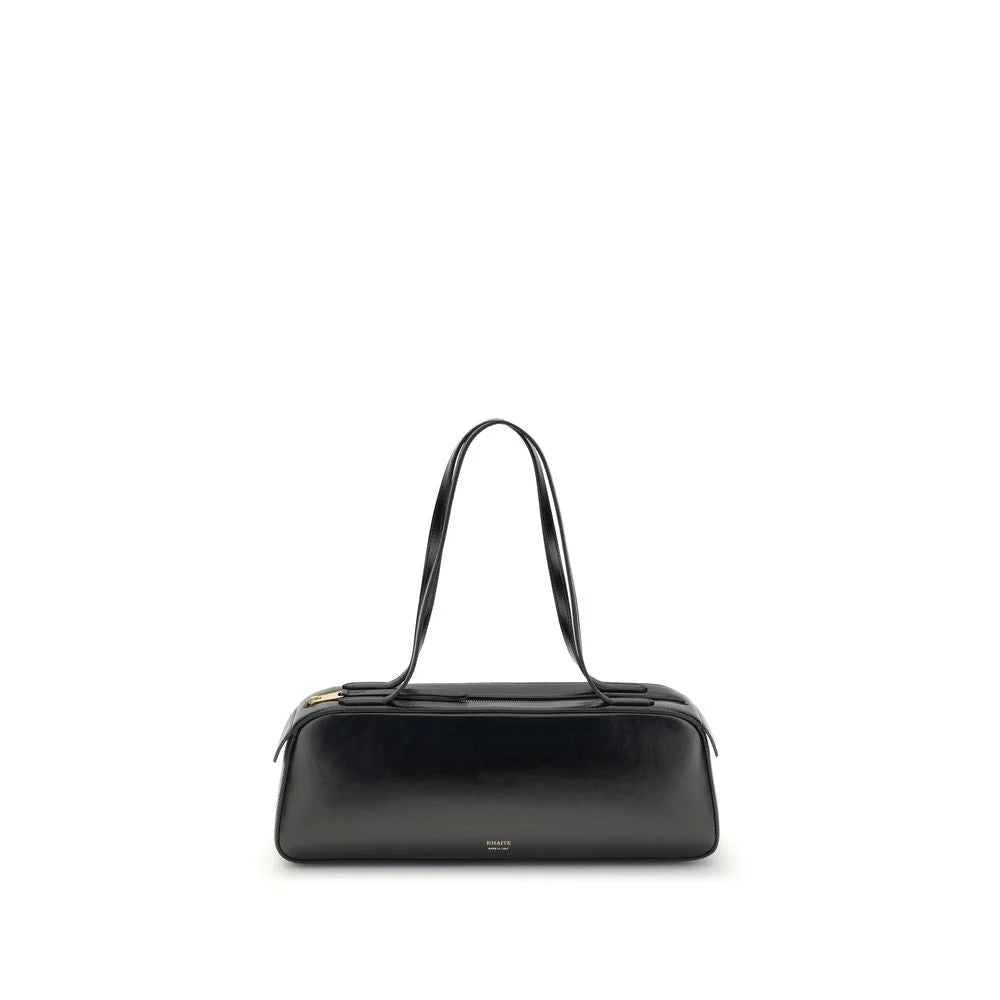 Khaite Black Calf Leather Bos Taurus Shoulder Bag
