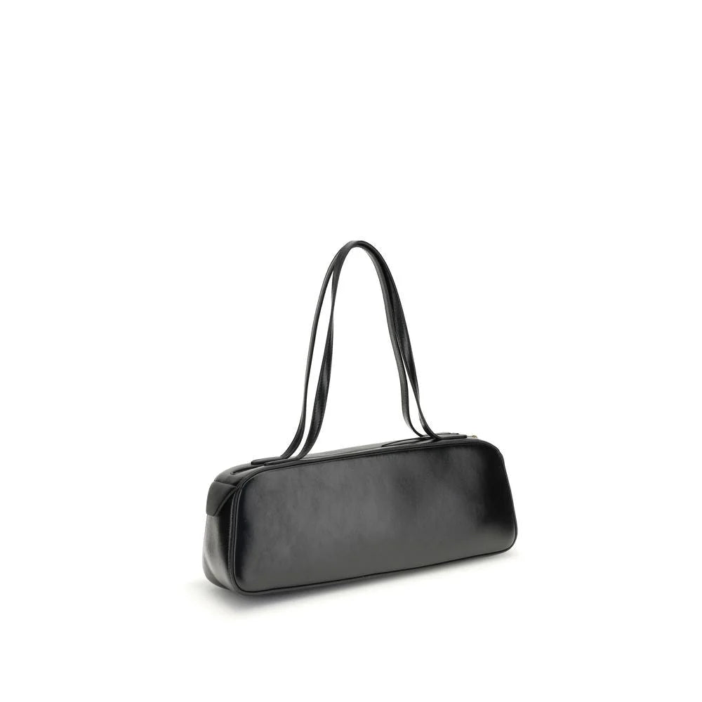Khaite Black Calf Leather Bos Taurus Shoulder Bag