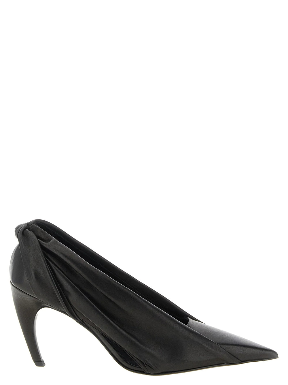Khaite Black Calfskin High Heel Pumps