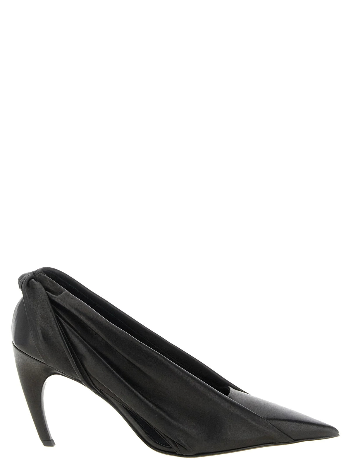 Khaite Black Calfskin High Heel Pumps