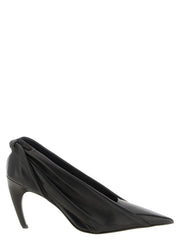 Khaite Black Calfskin High Heel Pumps