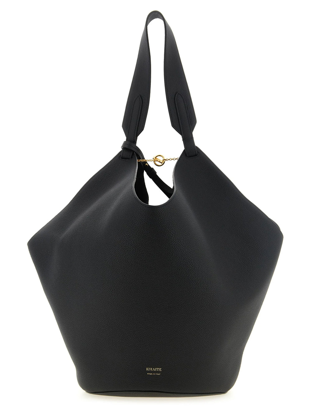 Sac cabas en veau noir Khaite