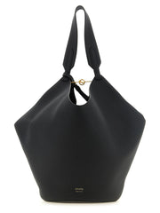 Sac cabas en veau noir Khaite