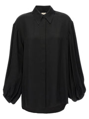 Khaite Black Cupro Blouse