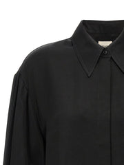 Khaite Black Cupro Blouse