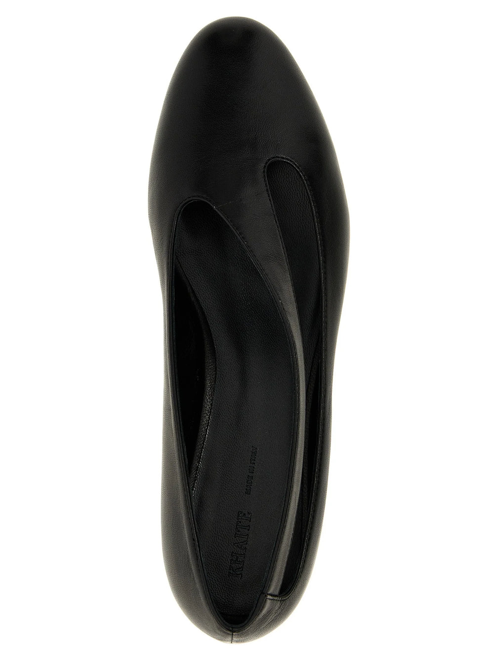 Khaite Black Lamb Leather Ballet Flats