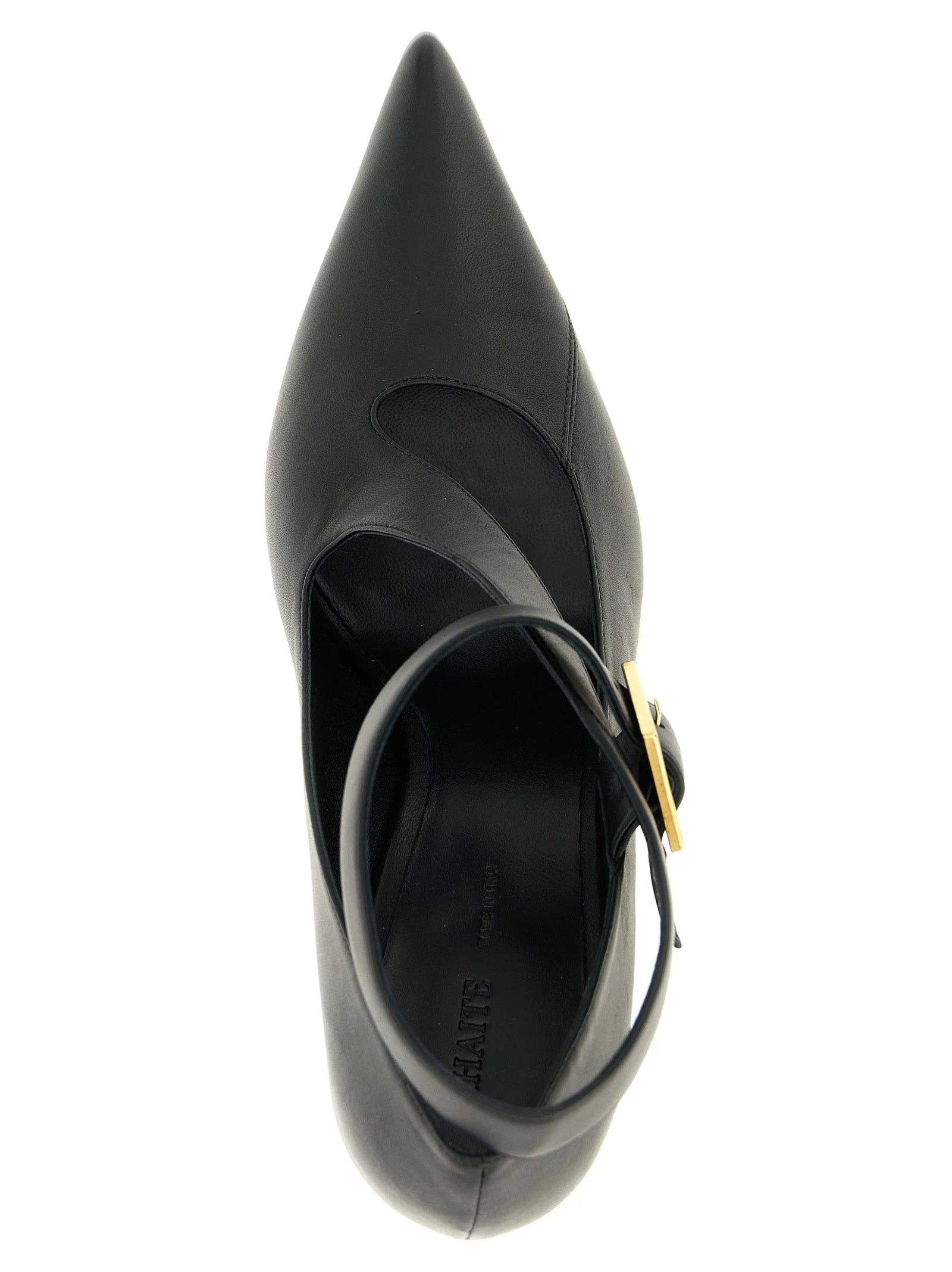 Khaite Black Lamb Leather High Heel Pumps
