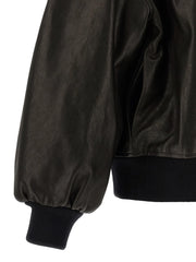 Khaite Black Lamb Leather Leather Jacket - XS