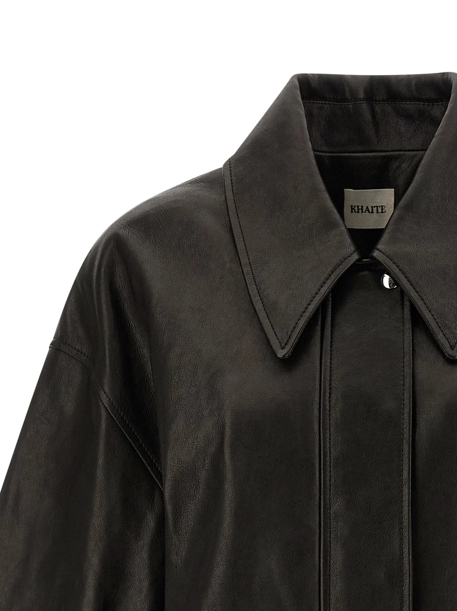 Khaite Black Lamb Leather Leather Jacket - XS