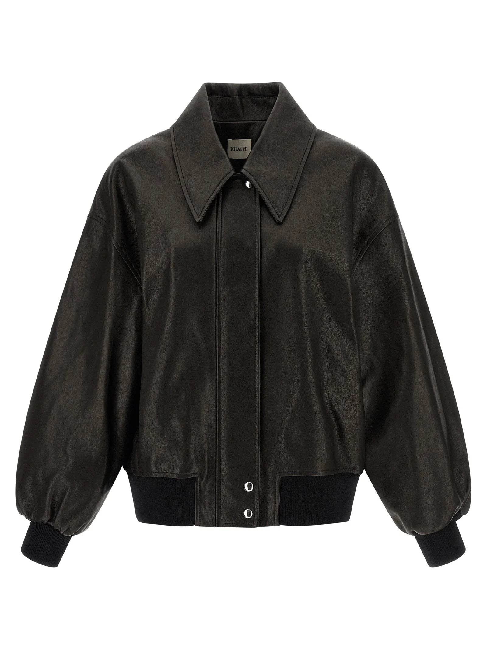 Khaite Black Lamb Leather Leather Jacket - XS