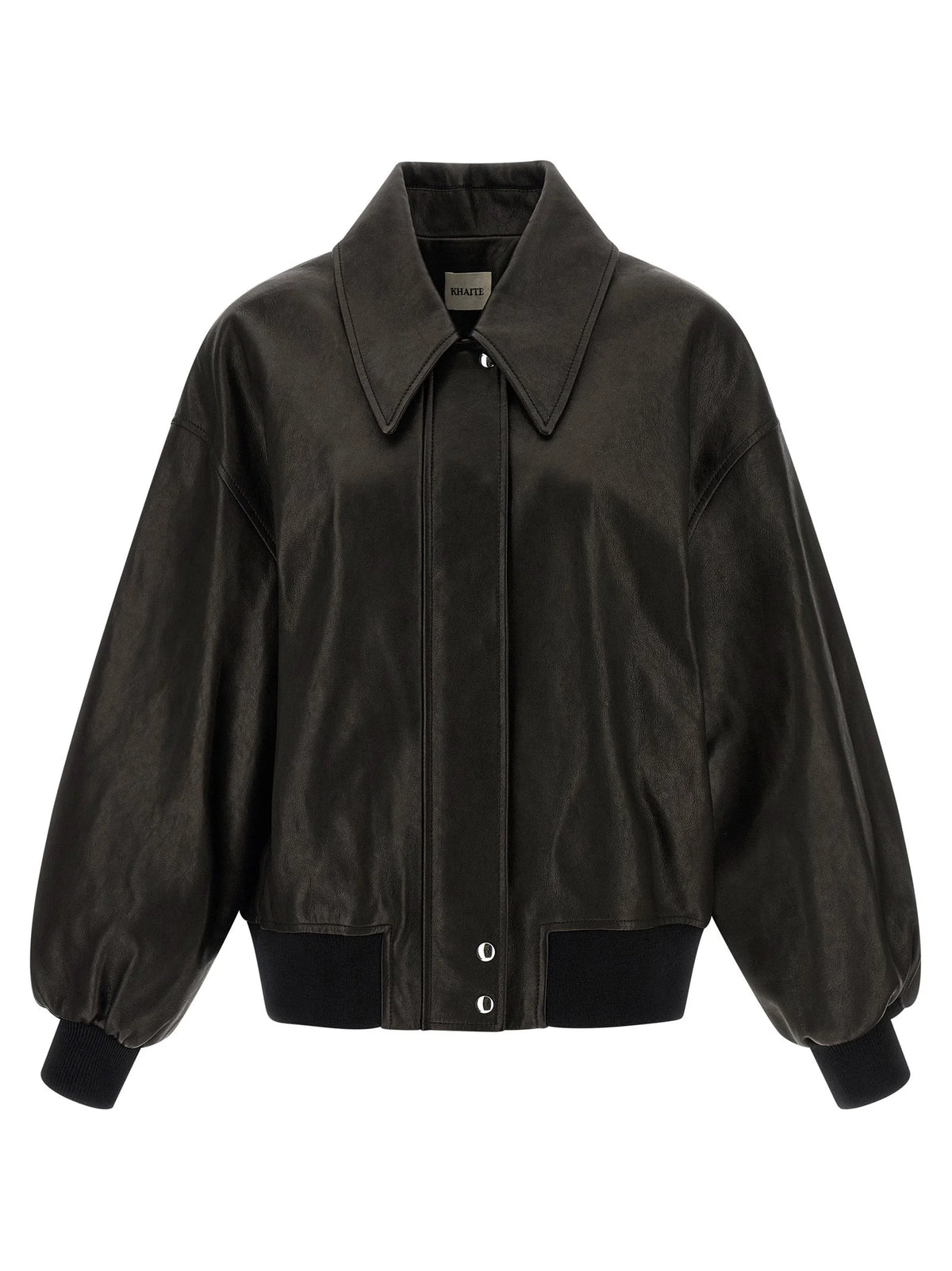 Khaite Black Lamb Leather Leather Jacket - XS