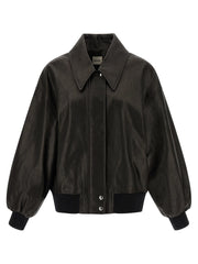 Khaite Black Lamb Leather Leather Jacket - XS
