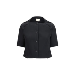 Khaite Black Polyester Biker Jacket