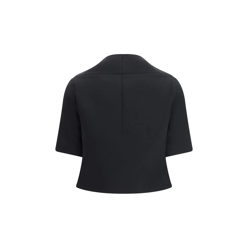 Khaite Black Polyester Biker Jacket