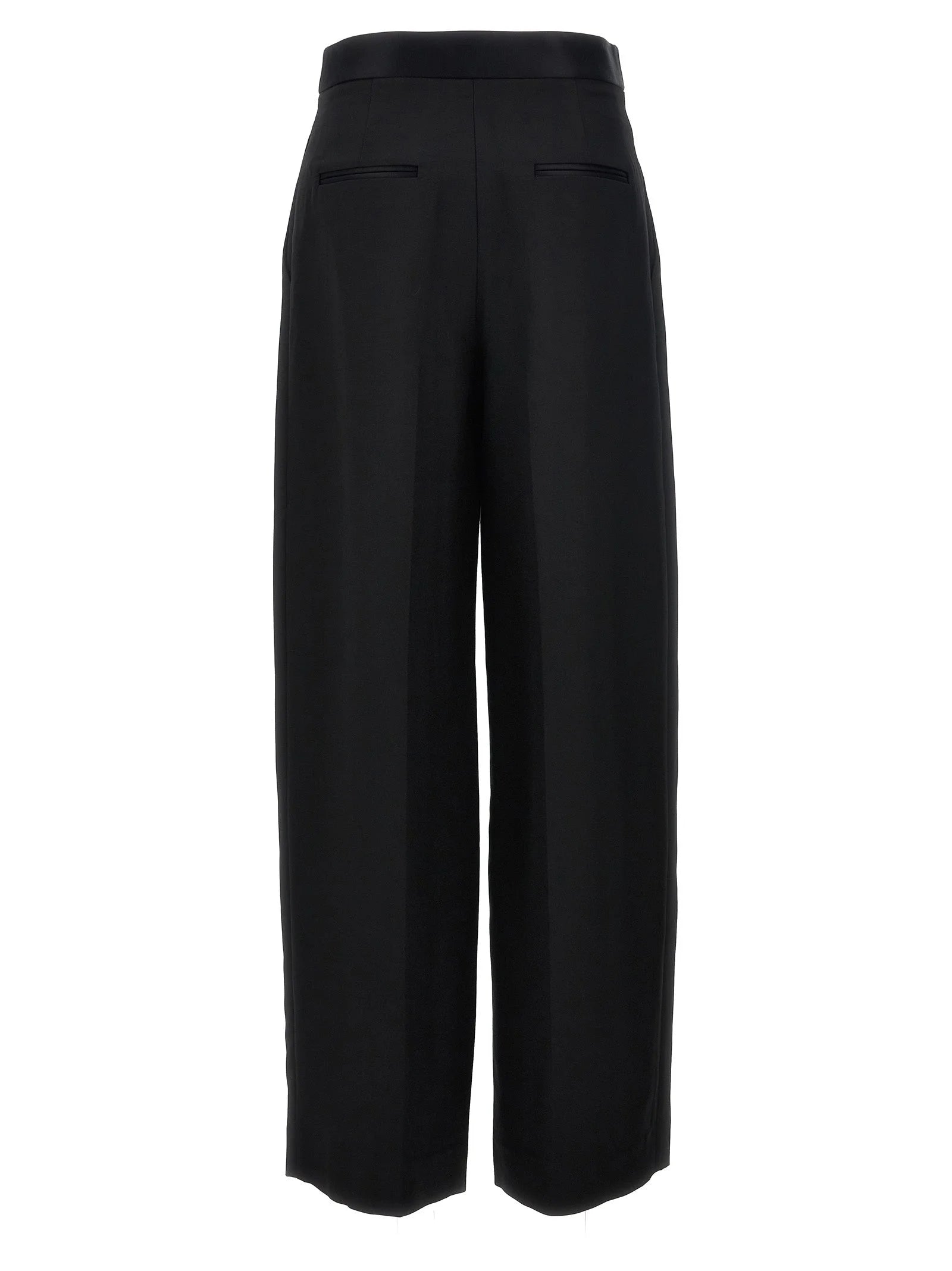 Khaite Black Viscose Casual Pants - 4