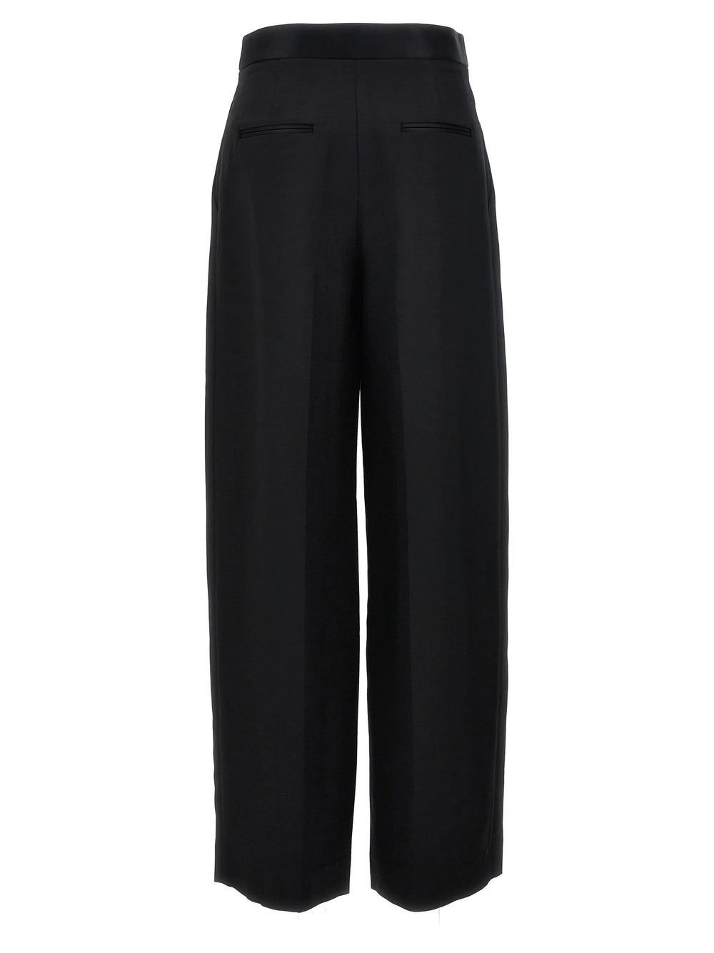 Khaite Black Viscose Casual Pants - 4