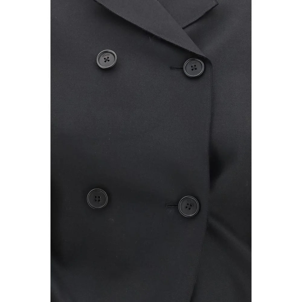 Khaite Black Wool Oves Aries Blazer - 4