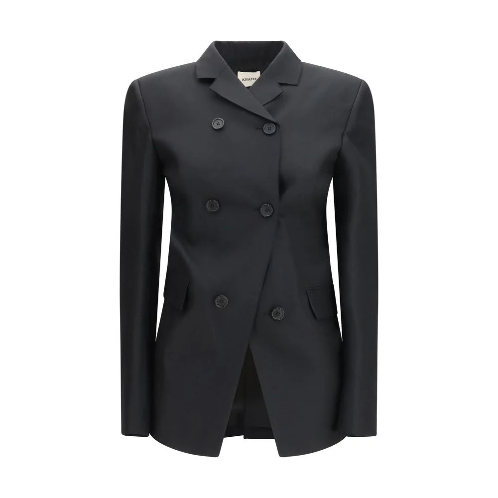 Khaite Black Wool Oves Aries Blazer - 4
