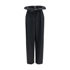Khaite Black Wool Oves Aries Casual Pants