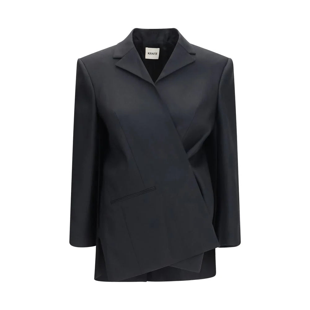 Khaite Black Wool Oves Aries Full-Length Jacket - 6