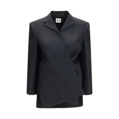 Khaite Black Wool Oves Aries Full-Length Jacket - 6