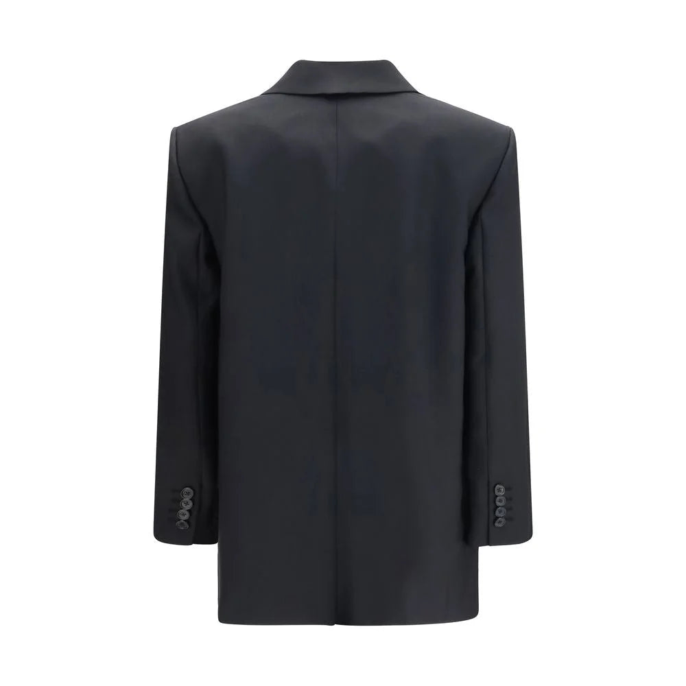 Khaite Black Wool Oves Aries Full-Length Jacket - 6