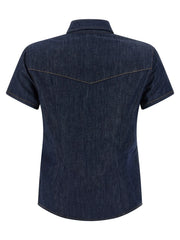 Khaite Blue Cotton Blouse