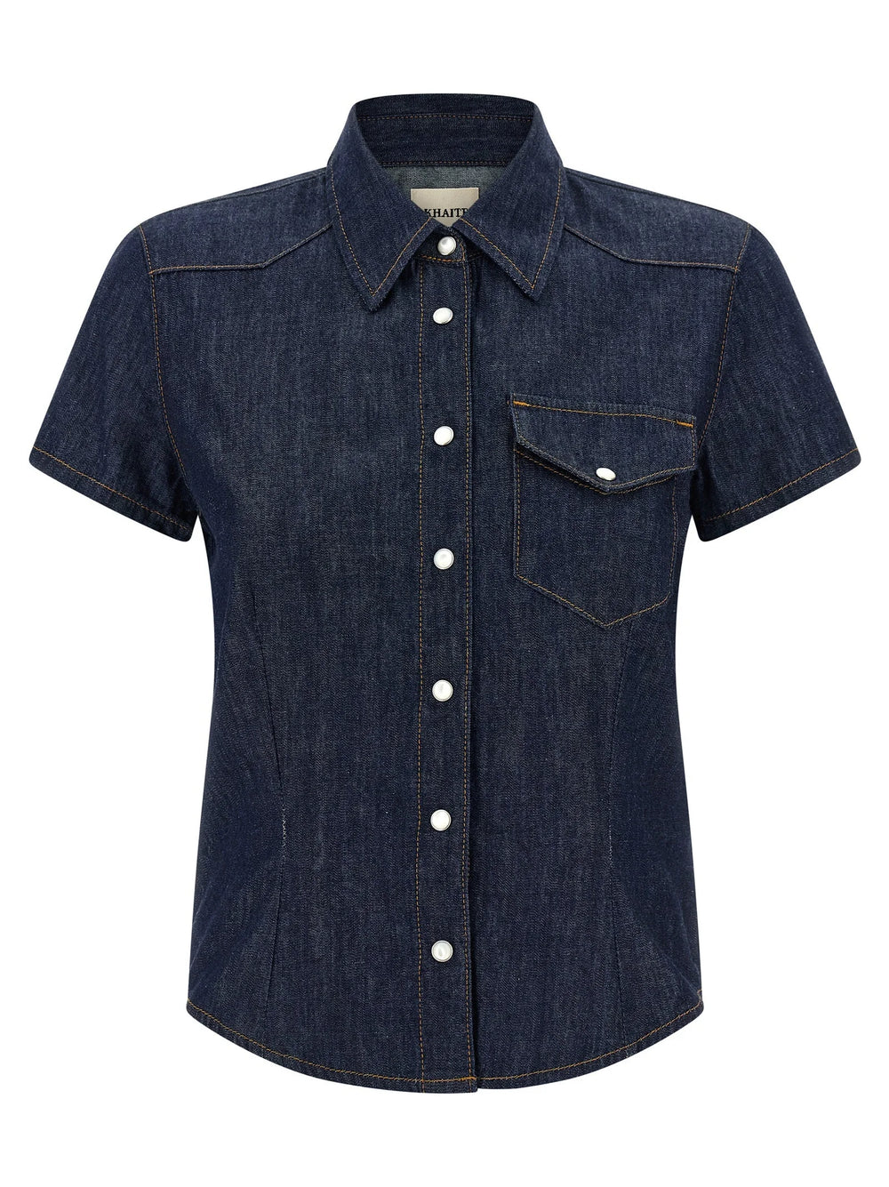Khaite Blue Cotton Blouse