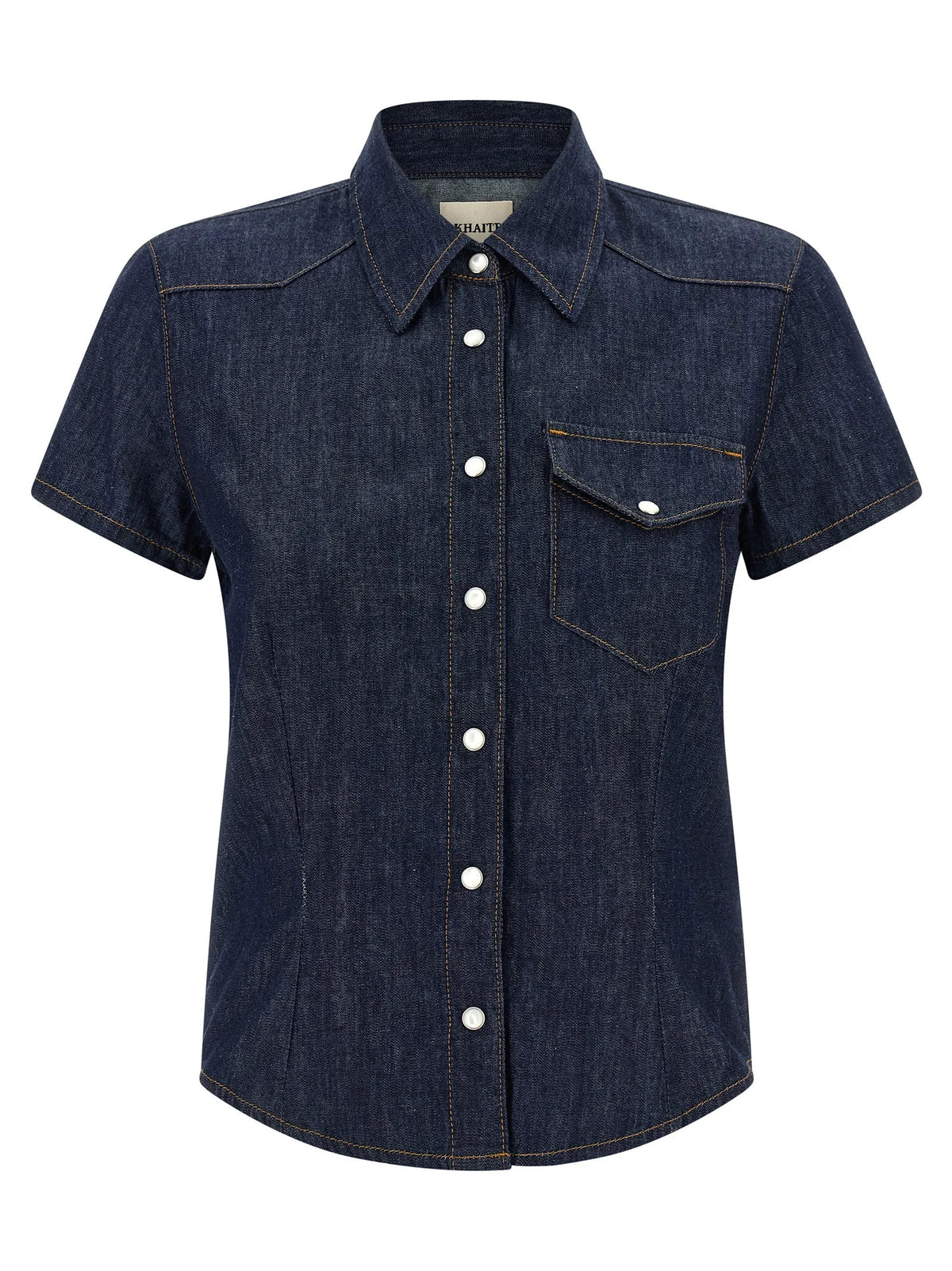 Khaite Blue Cotton Blouse