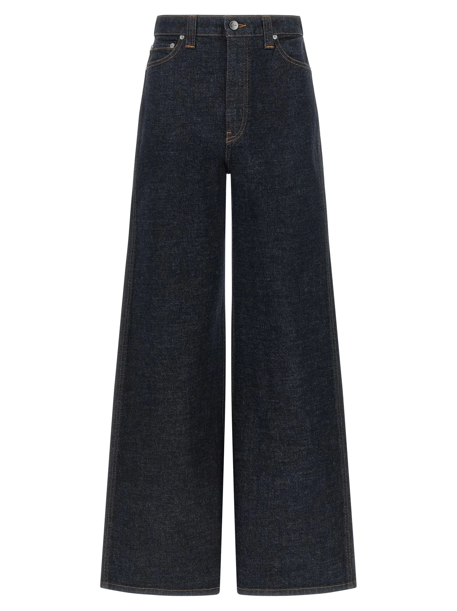 Khaite Blue Cotton Flared Jeans