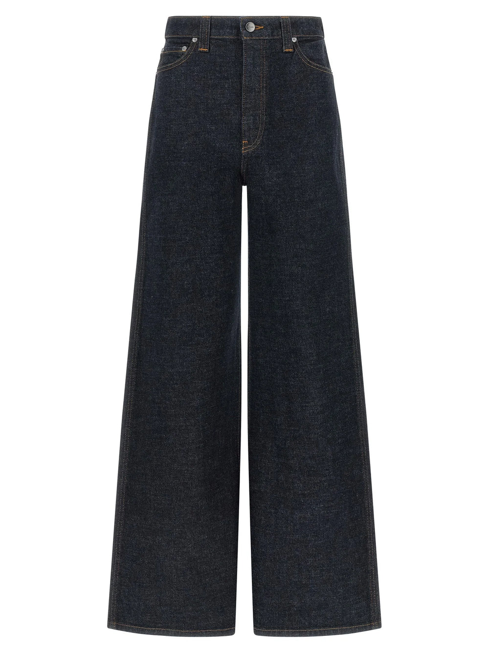 Khaite Blue Cotton Flared Jeans