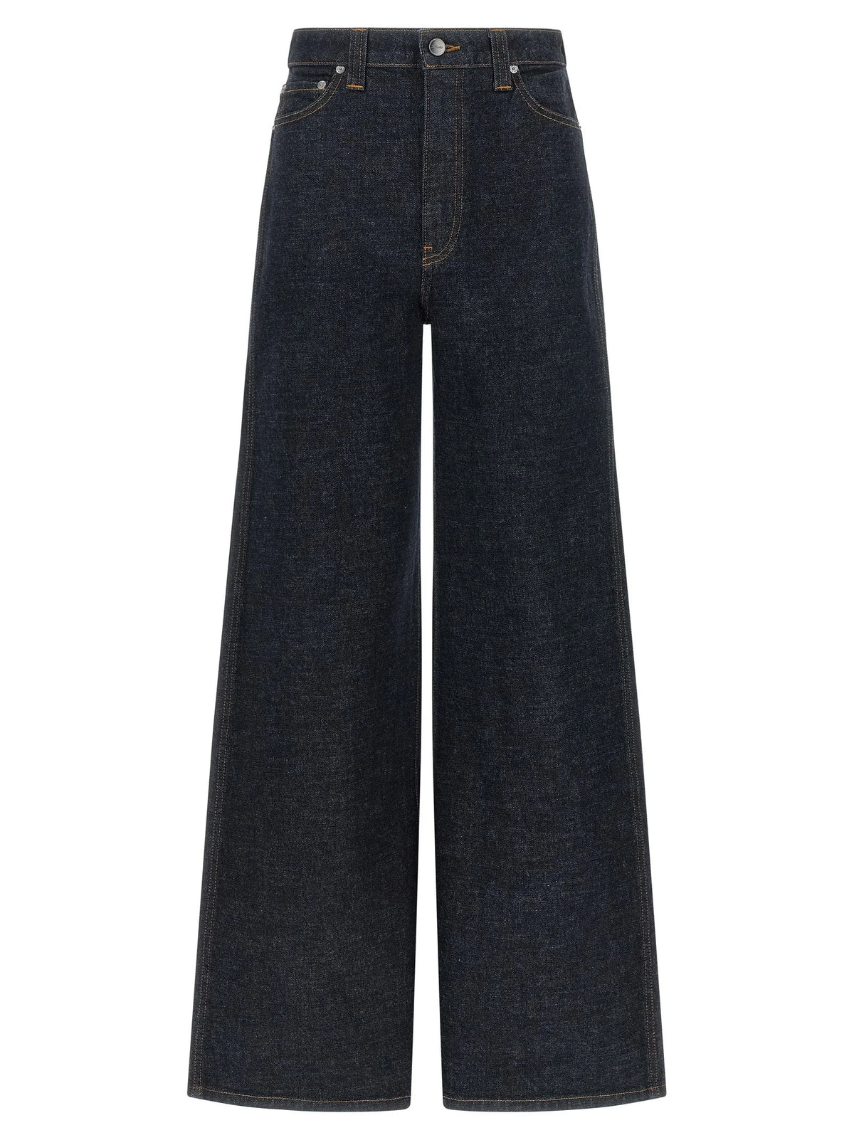 Khaite Blue Cotton Flared Jeans