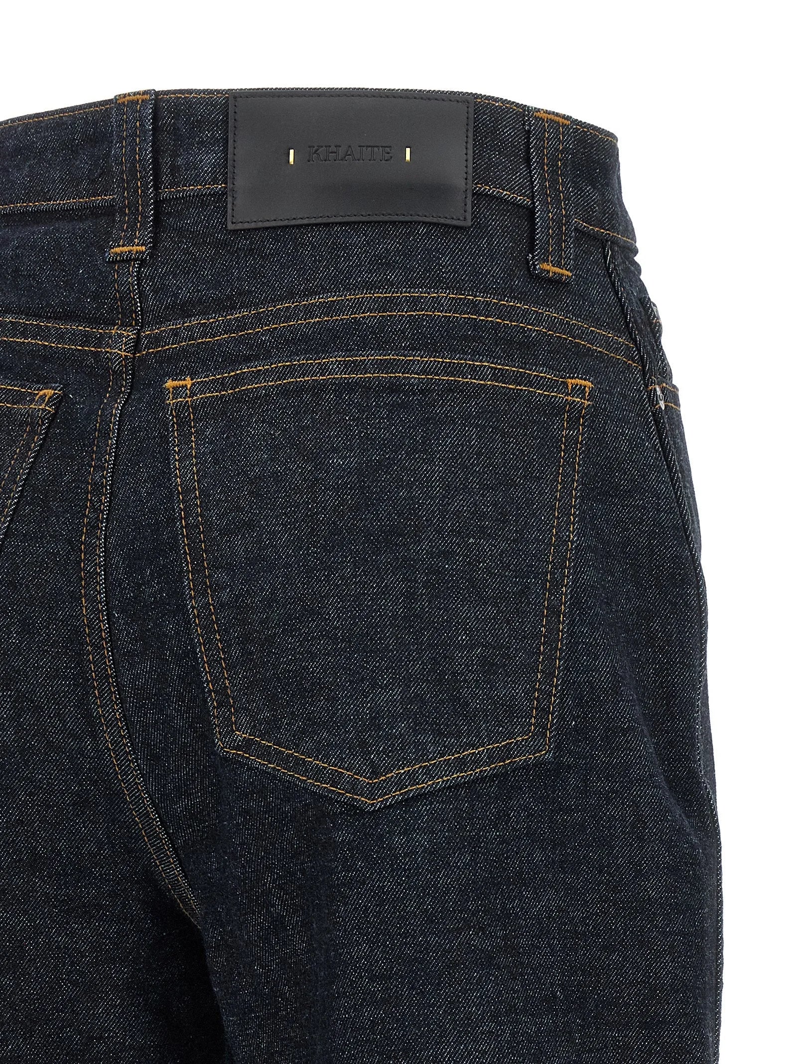 Khaite Blue Cotton Flared Jeans