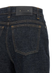 Khaite Blue Cotton Flared Jeans