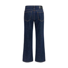 Khaite Blue Cotton Flared Jeans