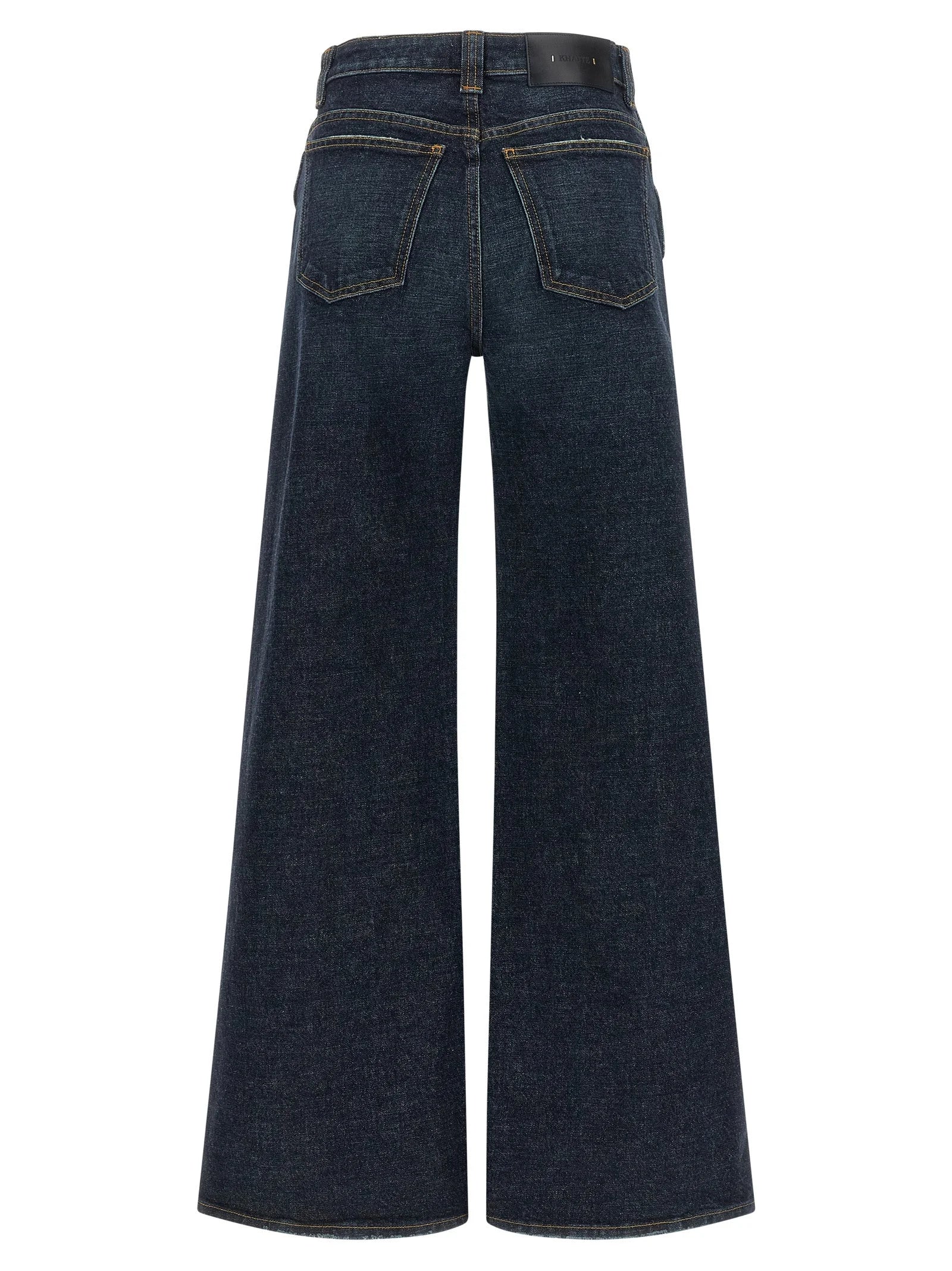 Khaite Blue Cotton Flared Jeans